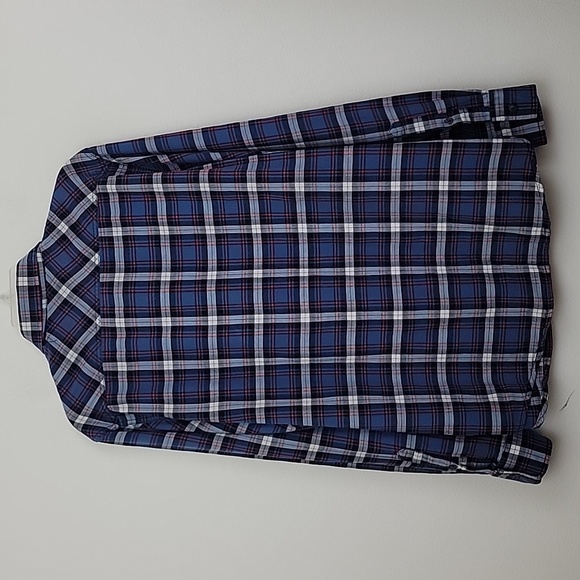 American Rag Blue, Red & White Plaid Cotton Shirt Mens L - Picture 12 of 14